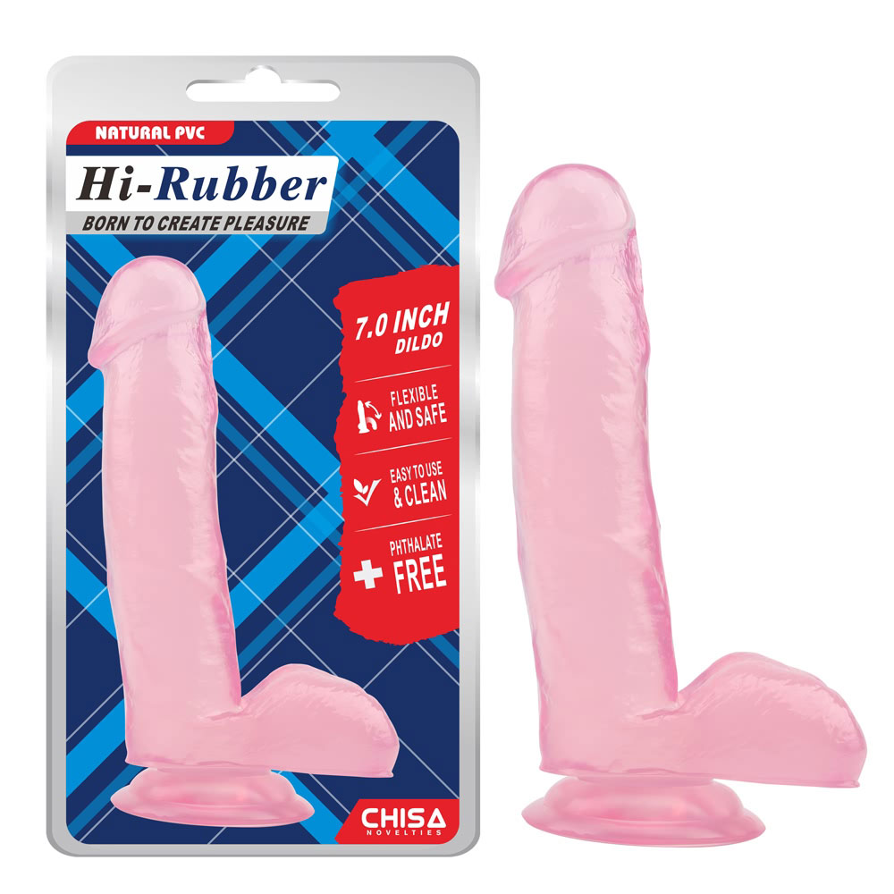 7,0palcový dildo-růžový