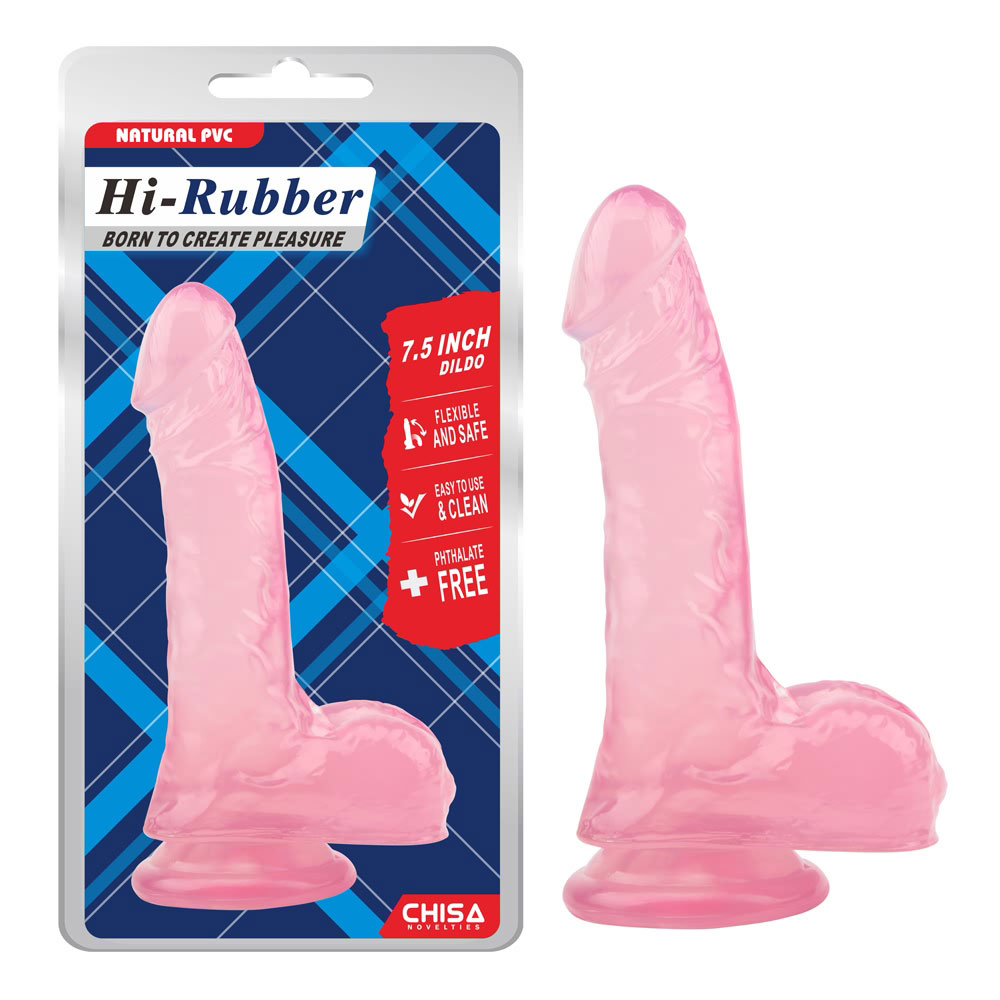 7,5palcový dildo-růžový