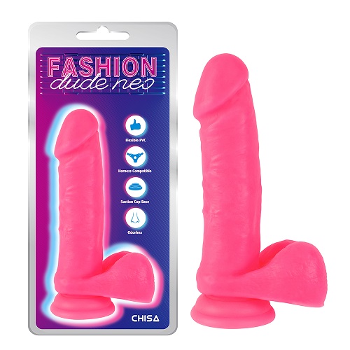 7,6'' duální penisové dildo růžové