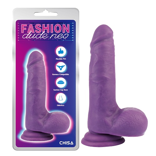 7'' Dual Density Cock Dildo Purple