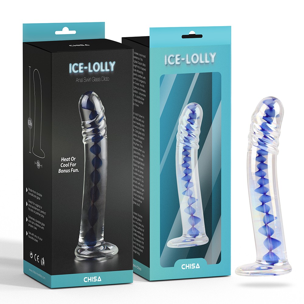 Anal Swirl Glass Dildo